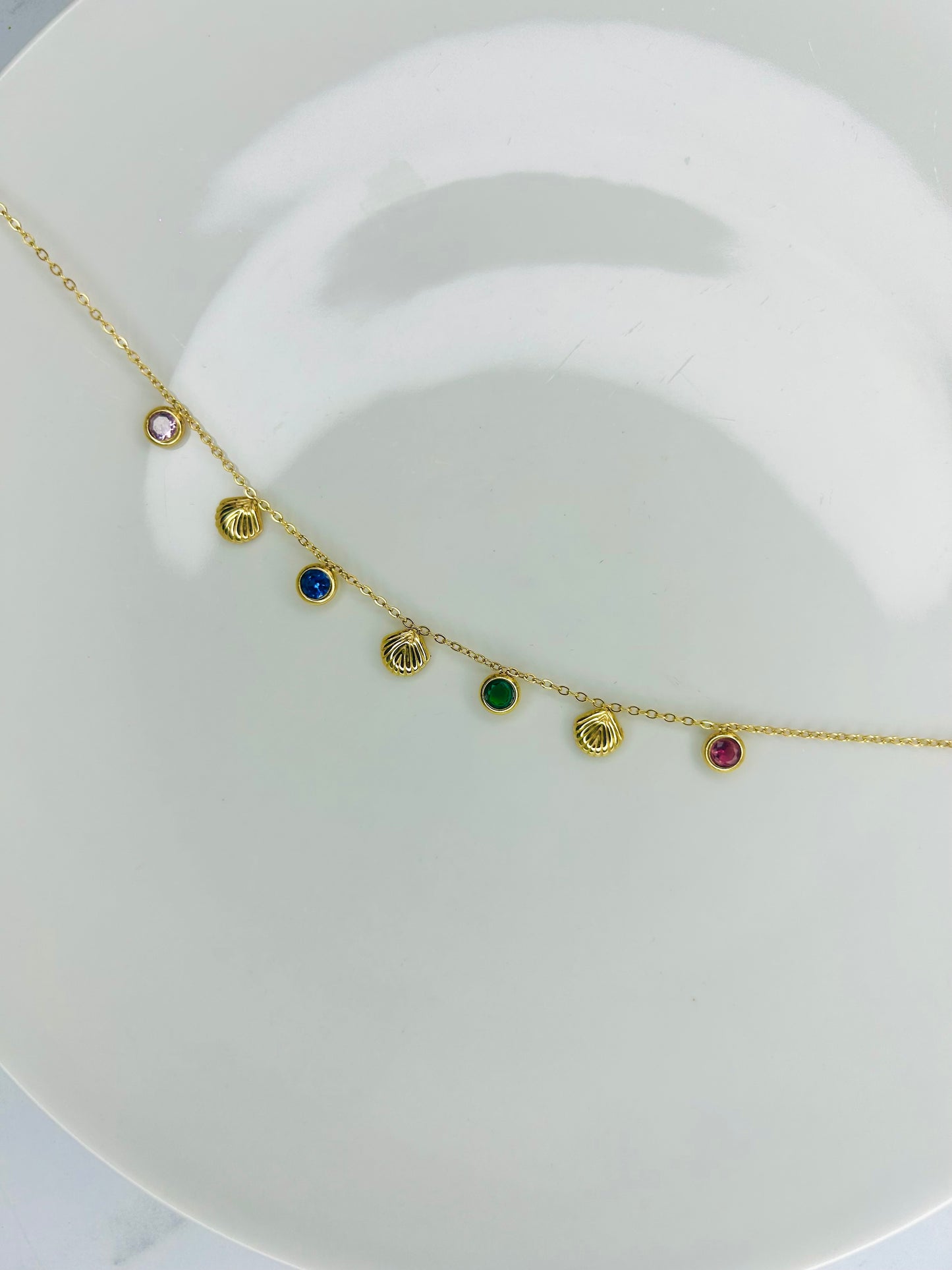 Multicolor Conch Anklet-Tobillera